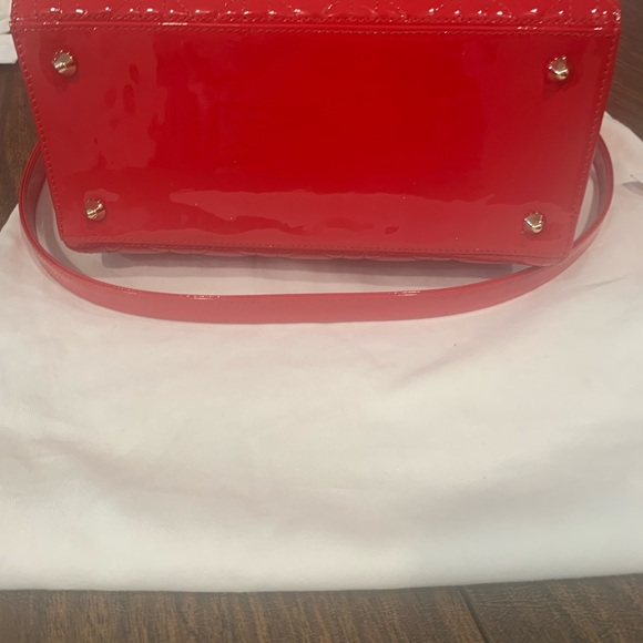Authentic Lady Dior , rare red patent leather purse in original dust cover - Picture 3 of 4